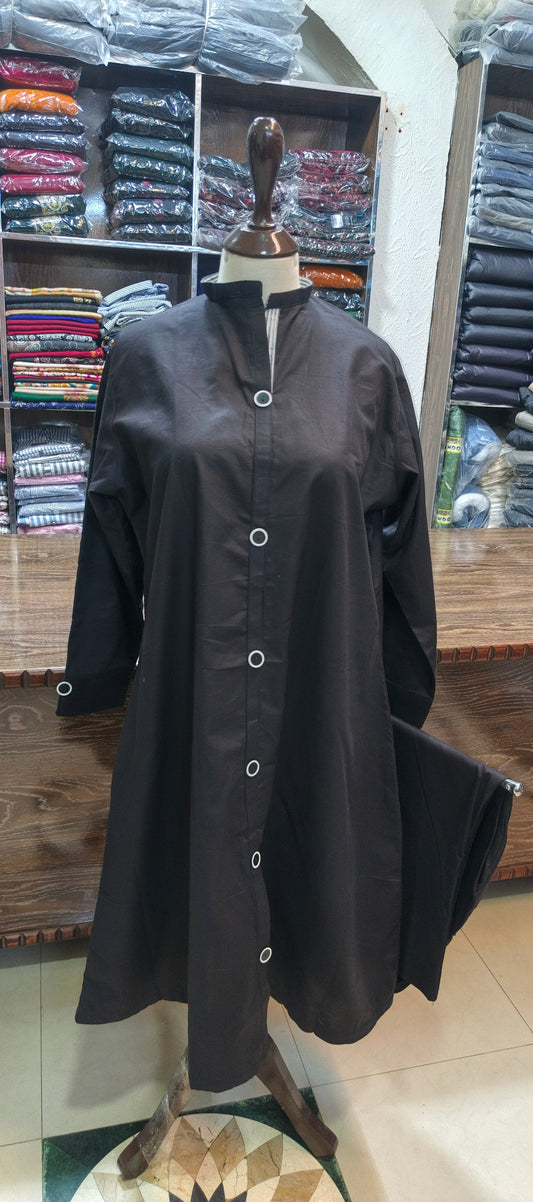 Bin saeed solid khaddar long  A line