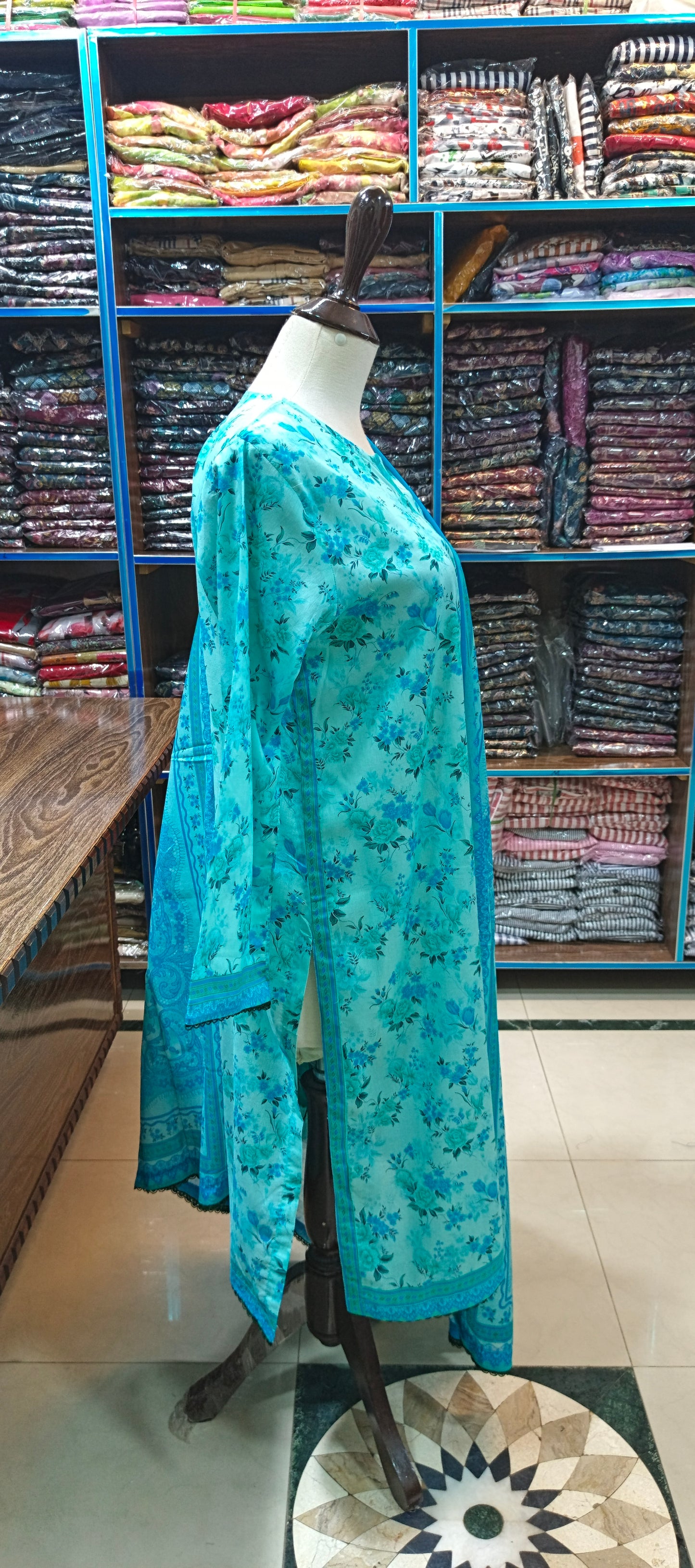 Safina premium lawn stiched shalwar kameez 3 pc