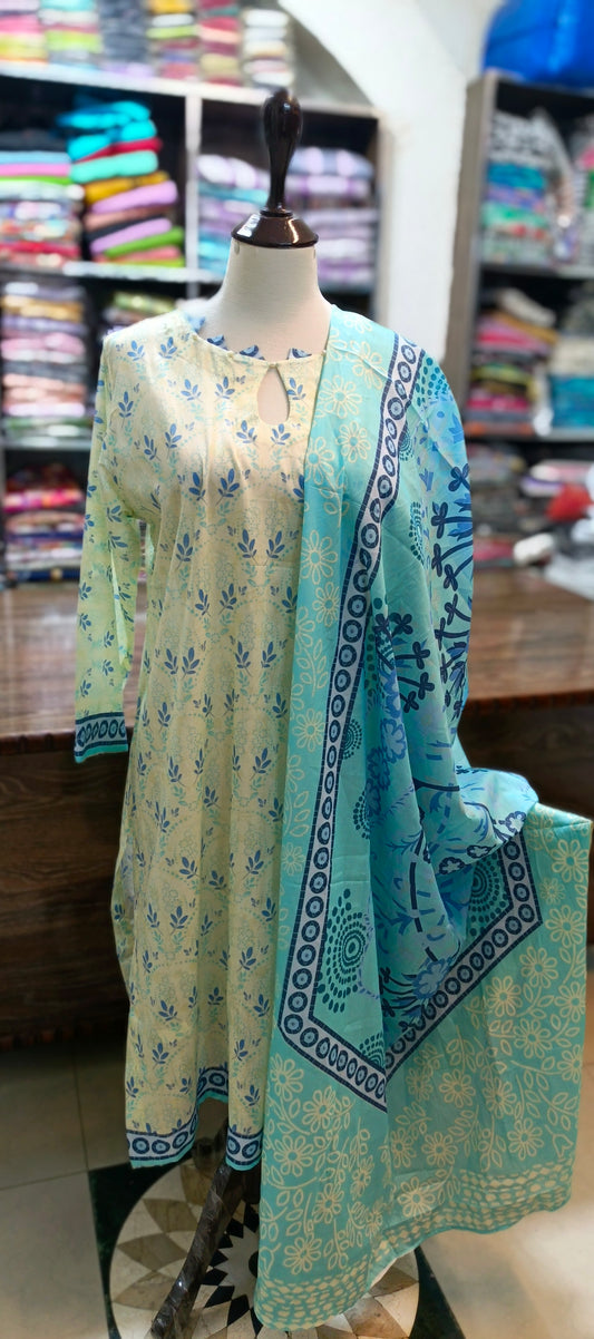 Safina premium lawn farshi shalwar 3 pc