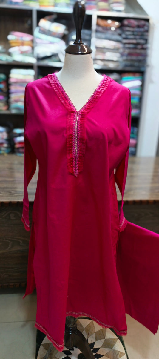Solid pure cotton co ord set