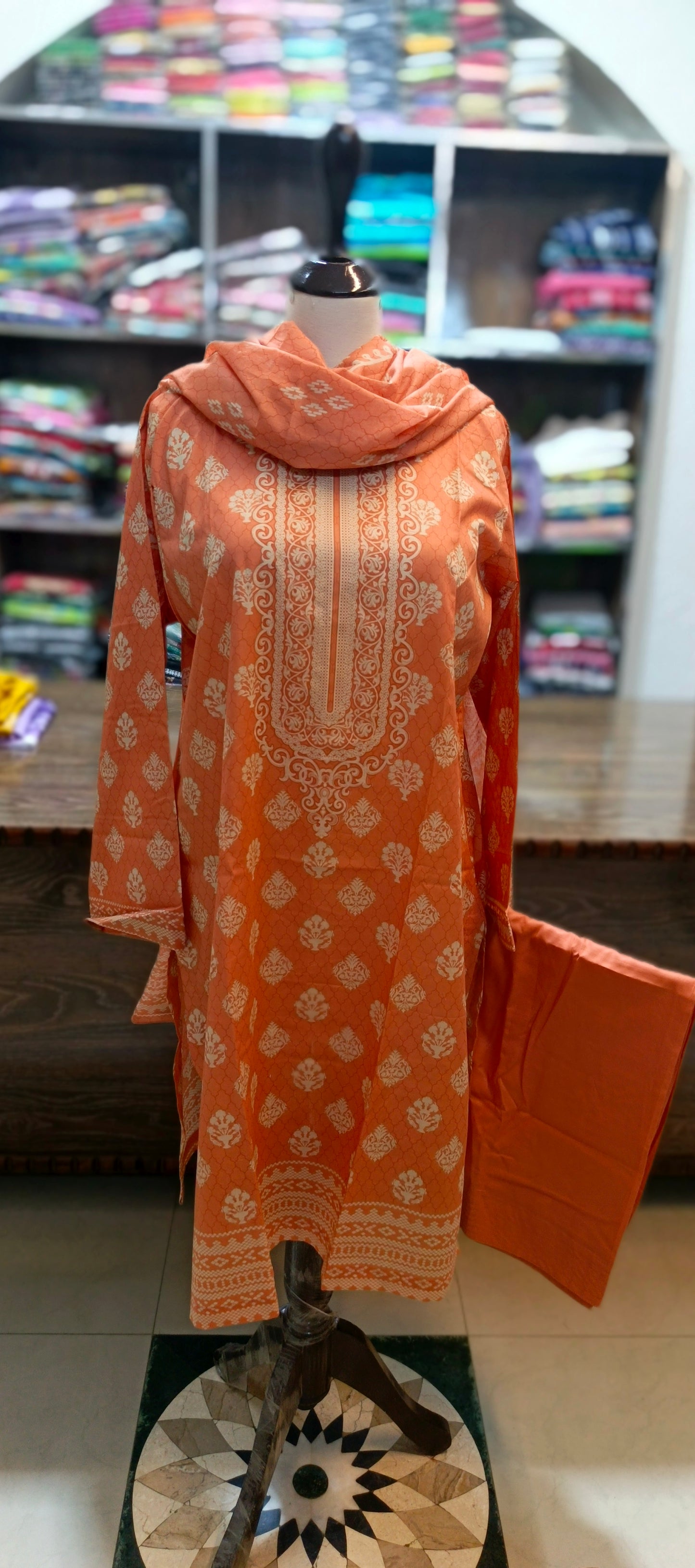 Safina premium lawn farshi shalwar 3 pc