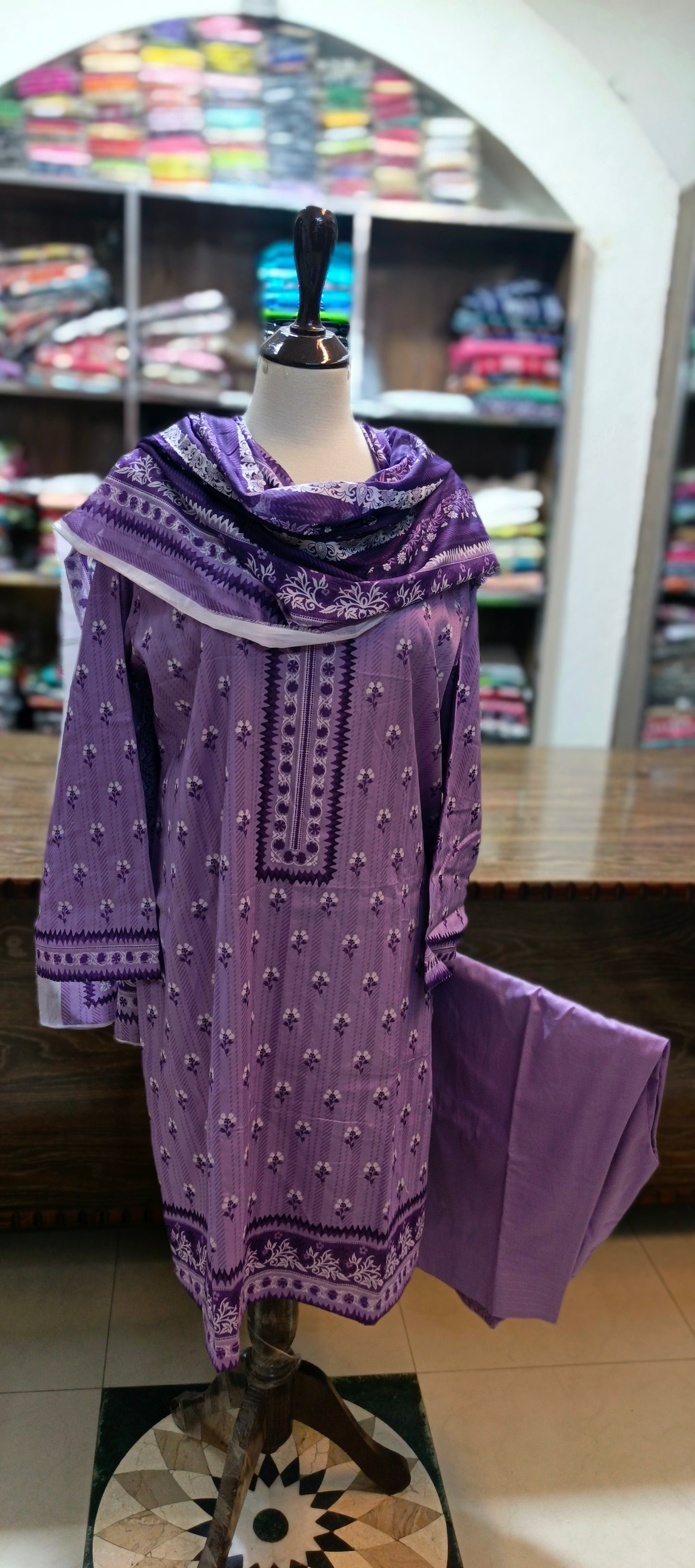 Safina premium lawn farshi shalwar 3 pc