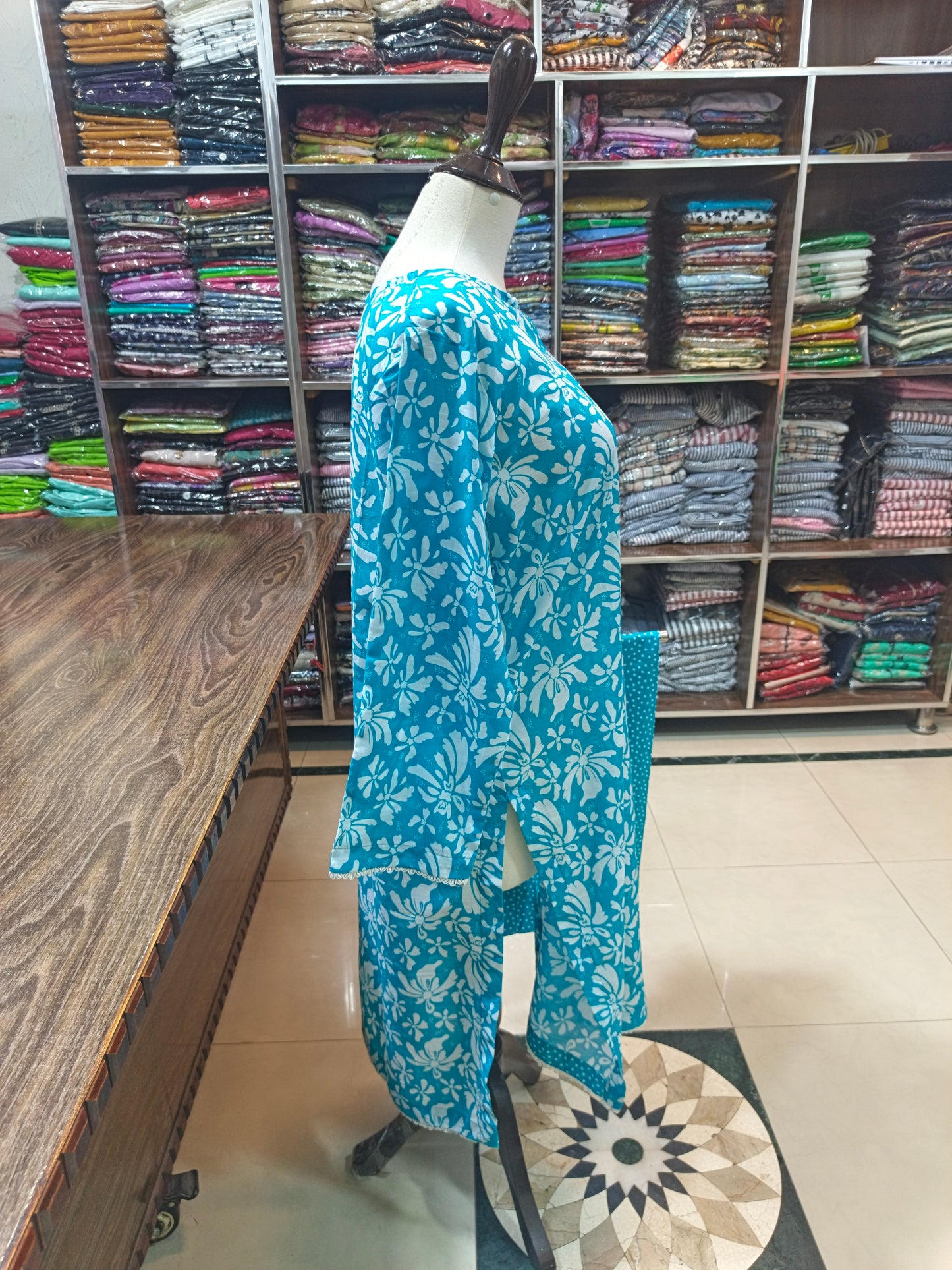 Binsaeed premium lawn stiched trouser shirt 2 pc