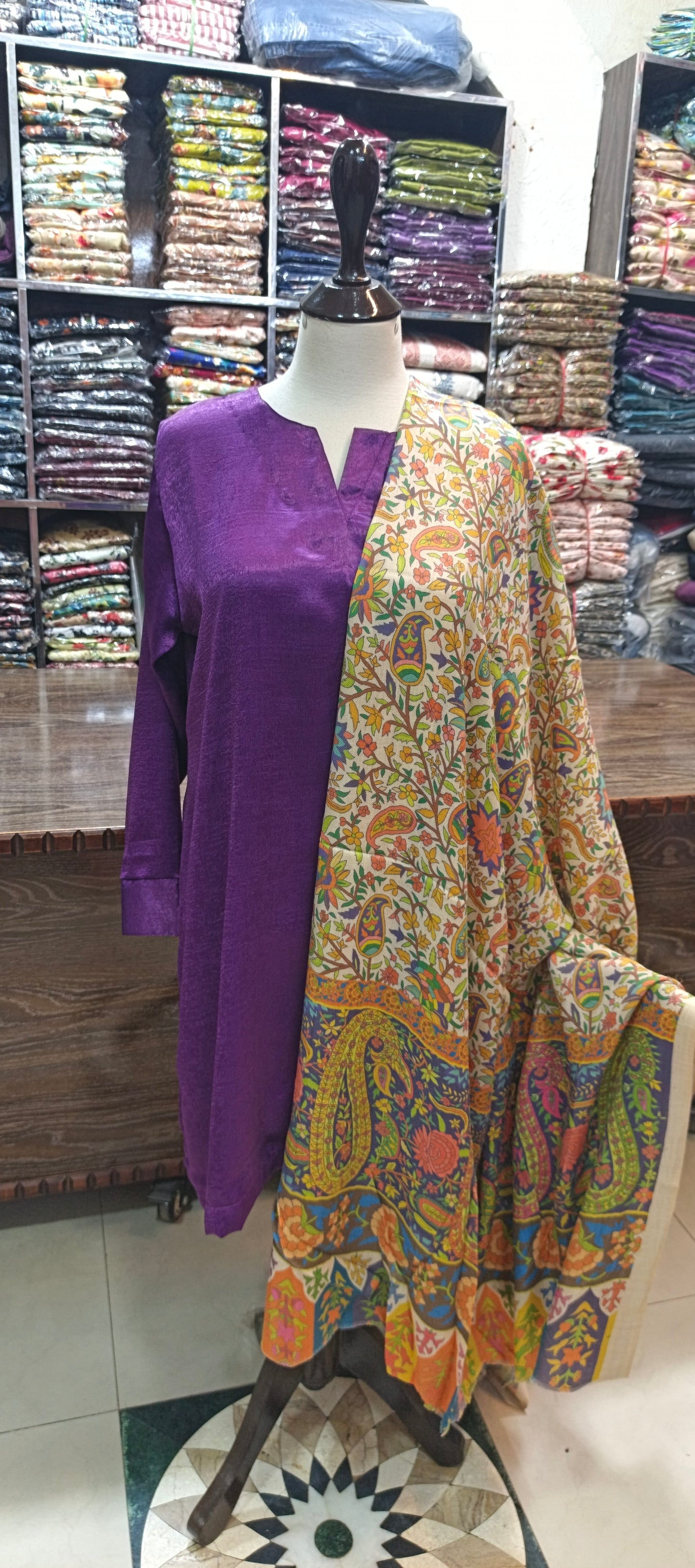 Velvet silk short co ord set