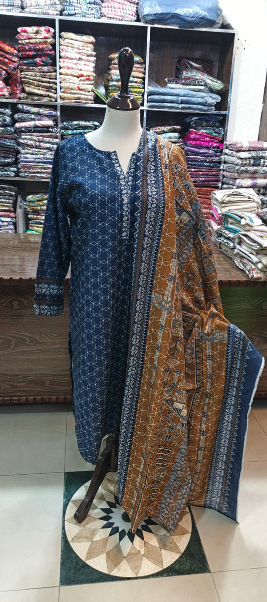 Safina khaddar shalwar kameez 3 pc
