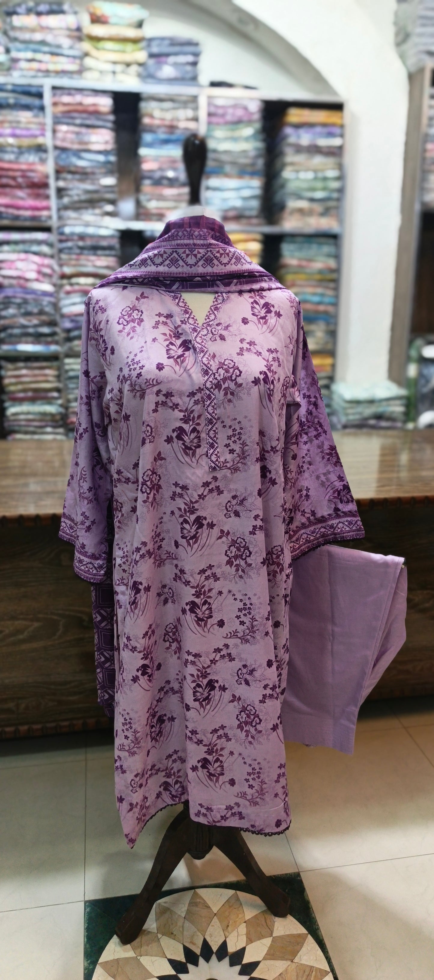 Safina premium lawn stiched shalwar kameez 3 pc lilcD