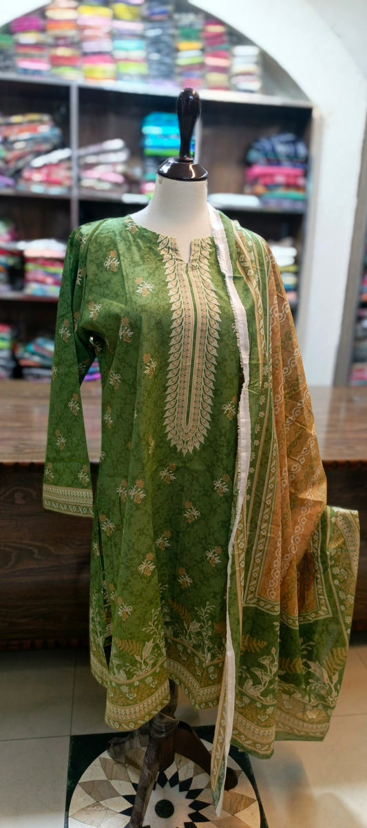 Safina premium lawn farshi shalwar 3 pc