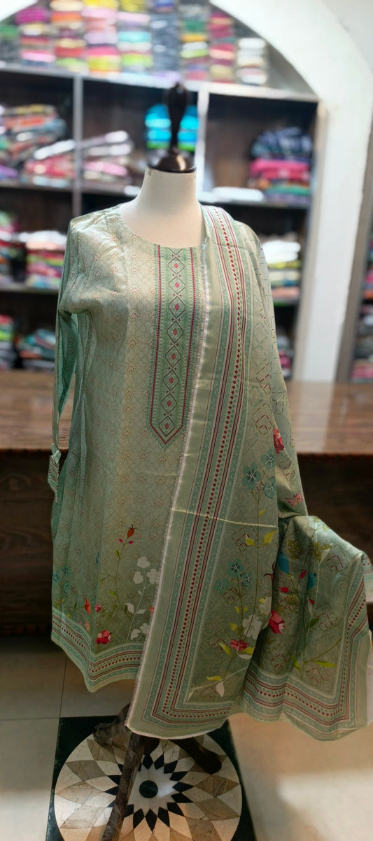 Safina premium lawn farshi shalwar 3 pc