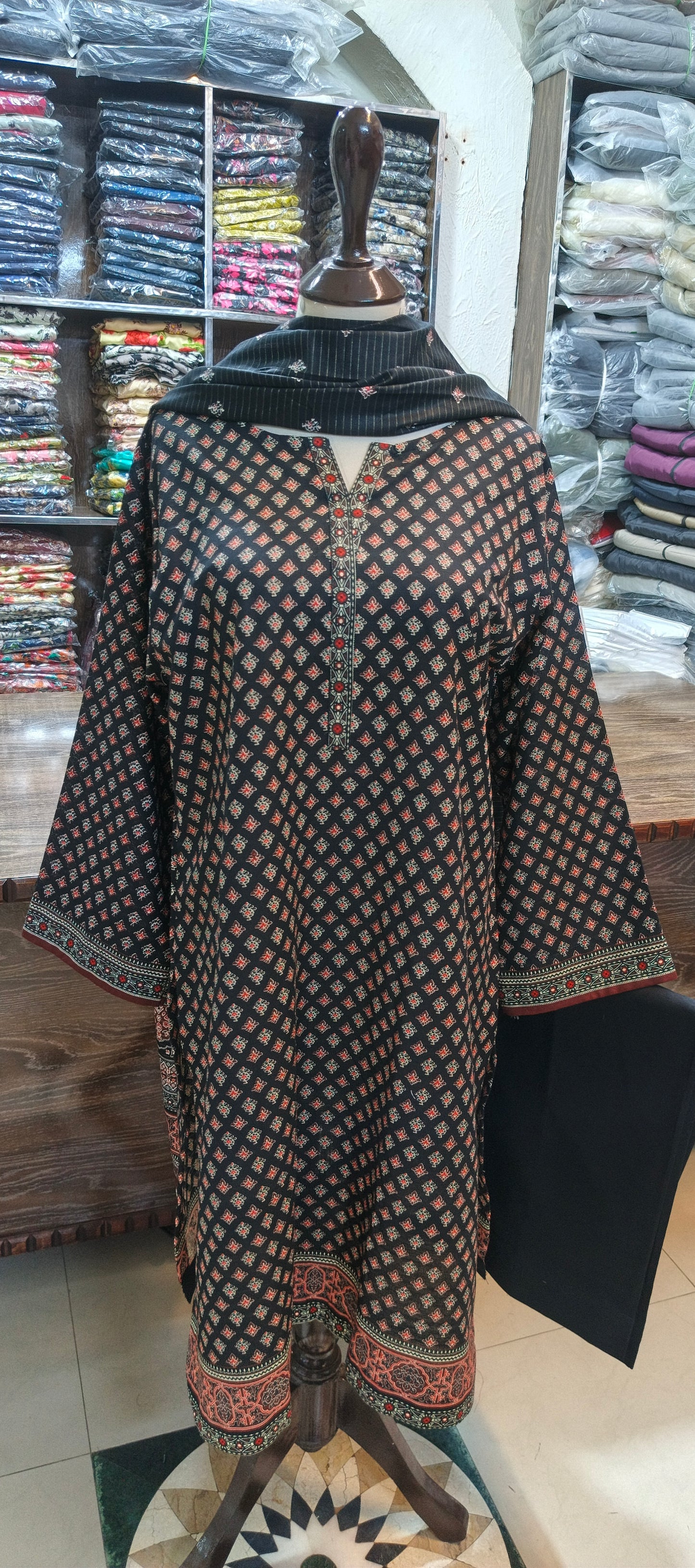 Bin saeed khaddar shalwar kameez 3 pc