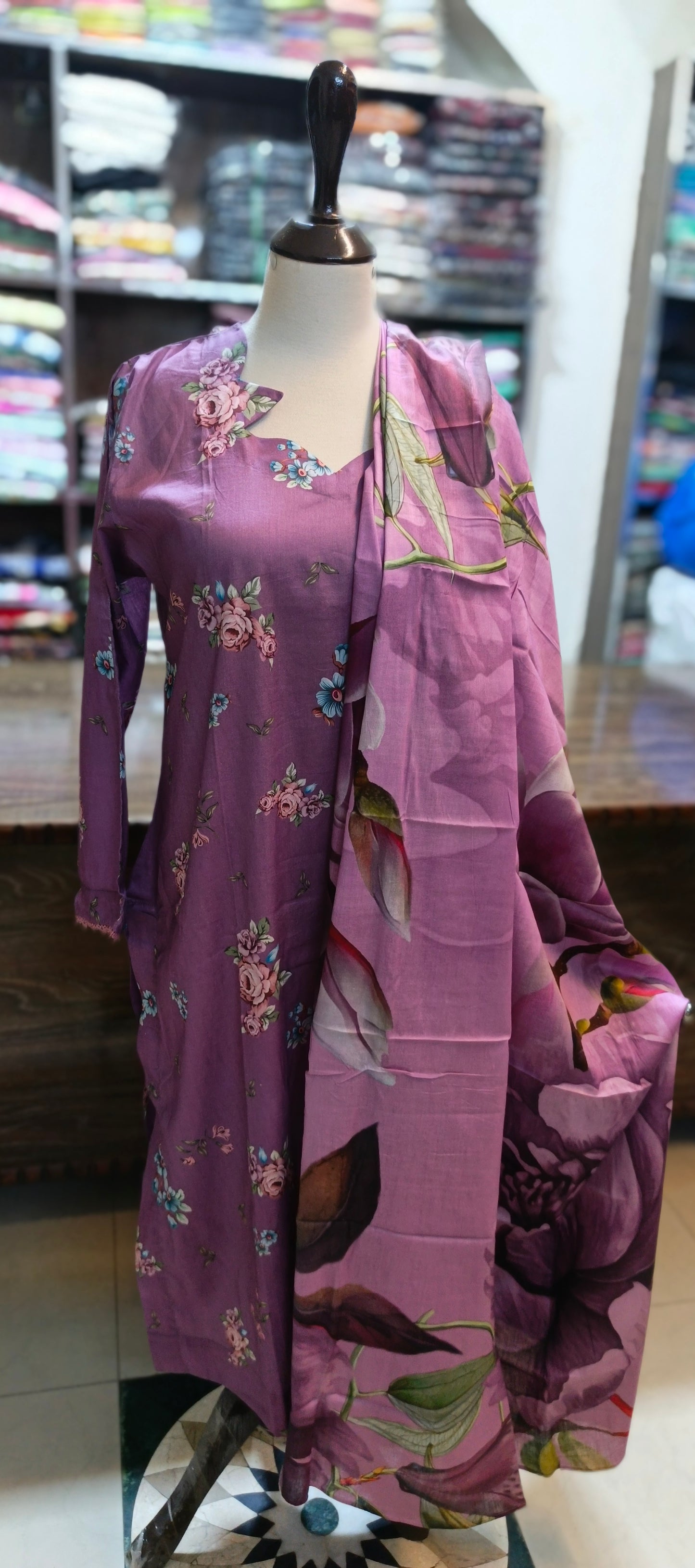 Co ord set 3 pc pure lawn