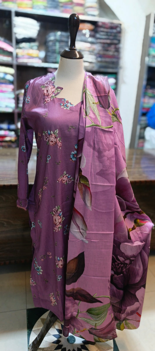 Co ord set 3 pc pure lawn