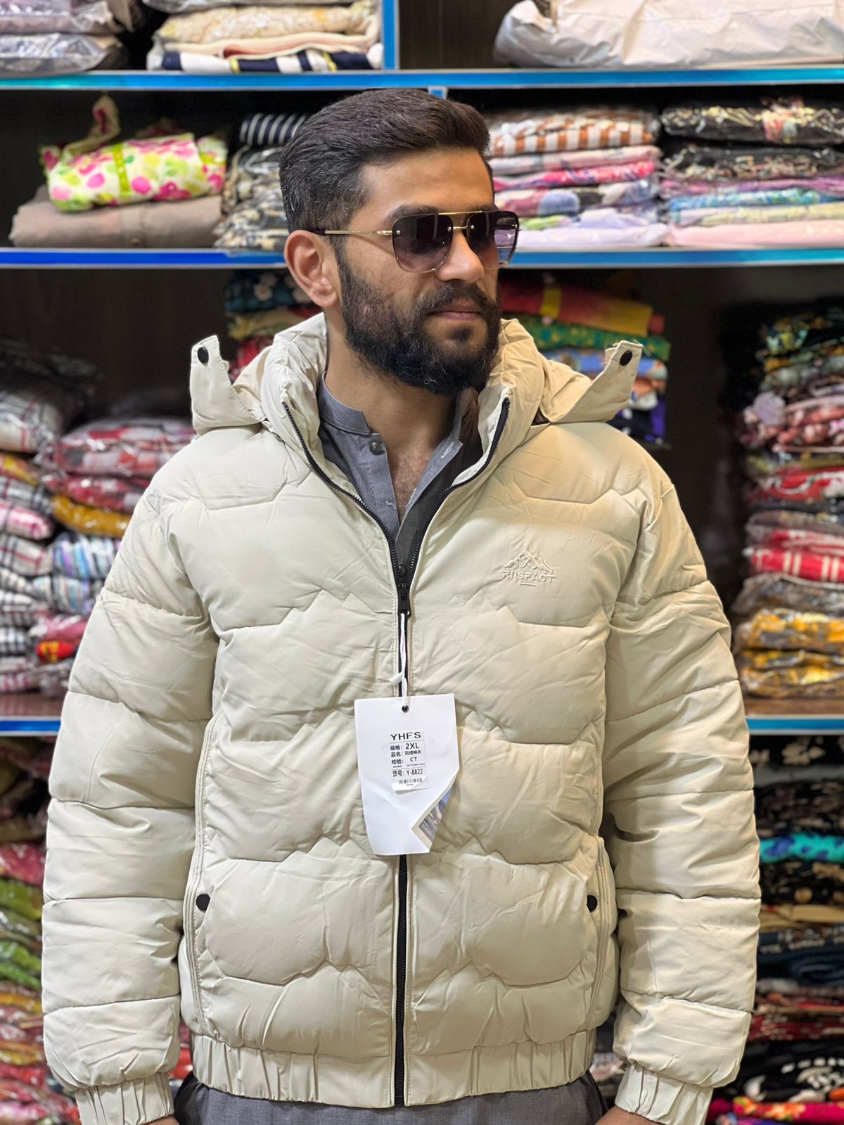 Puffer hooded jacket