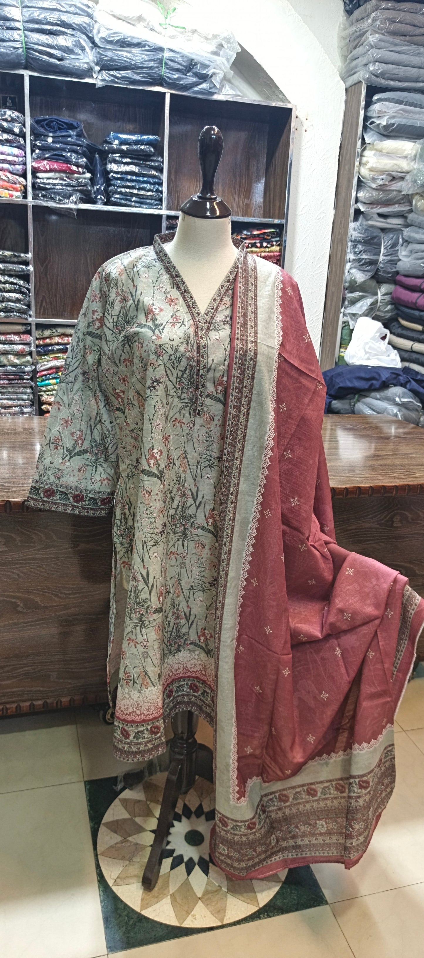 Bin saeed khaddar shalwar kameez 3pc