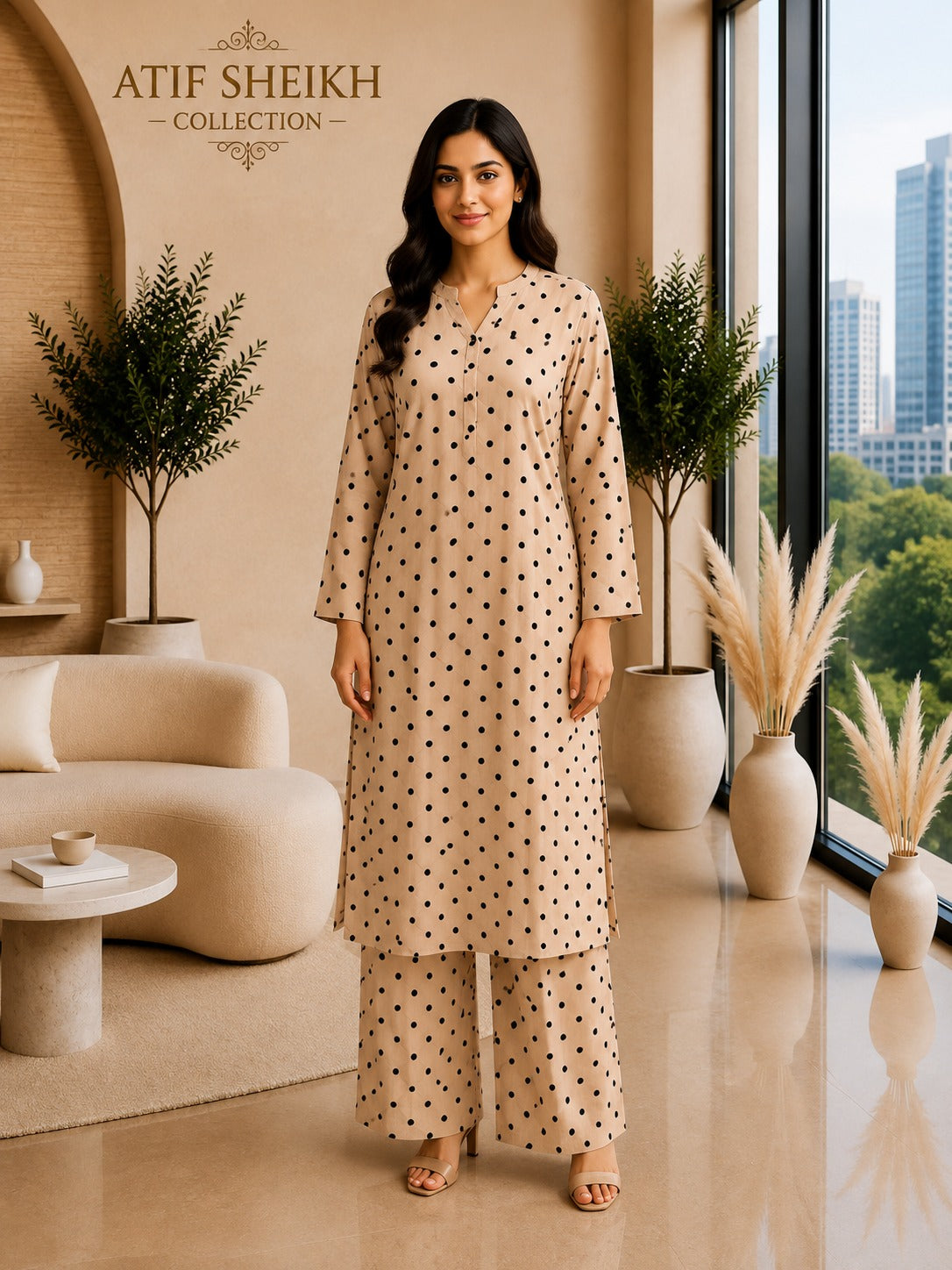 Linen stiched shirt trouser 2pc