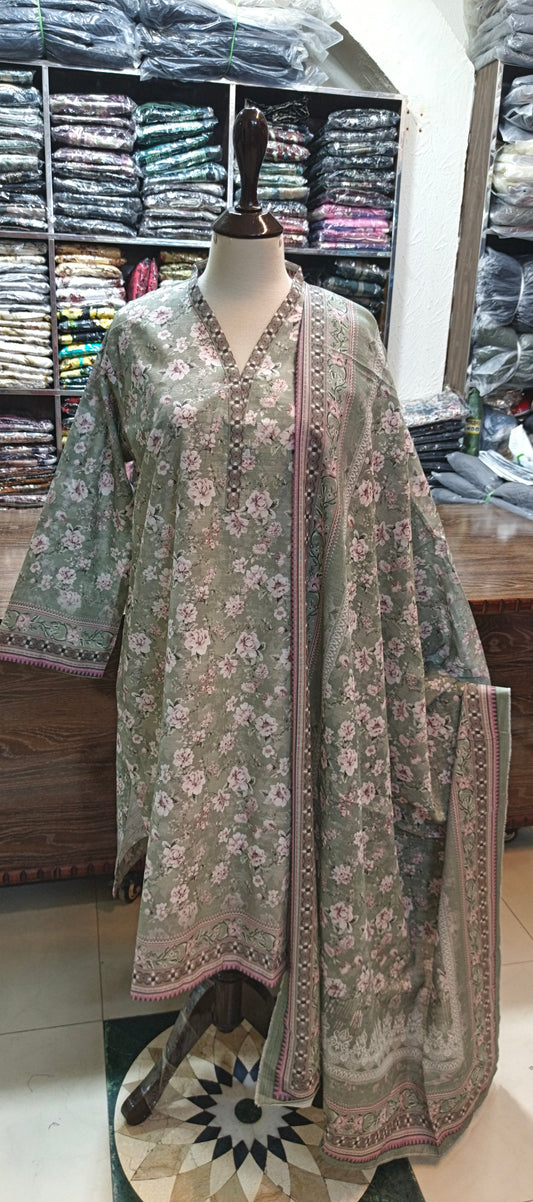 Bin saeed khaddar shalwar kameez 3 pc