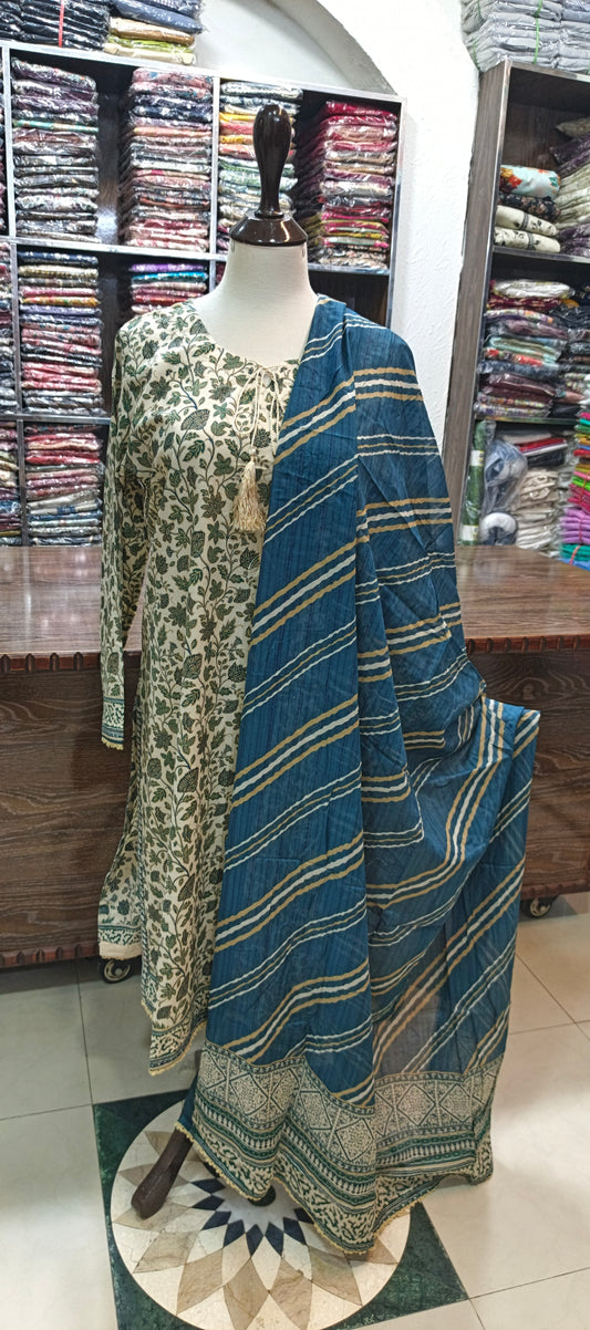 Bin saeed lawn stiched shalwar kameez 3 pc