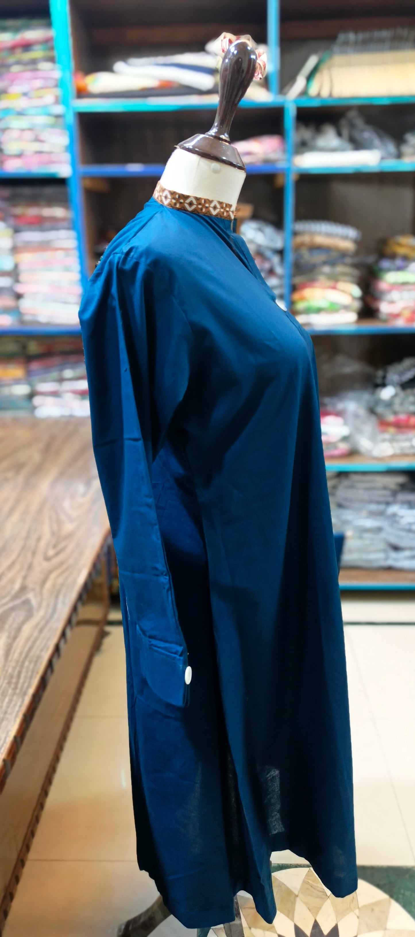 Bin saeed solid khaddar long A line