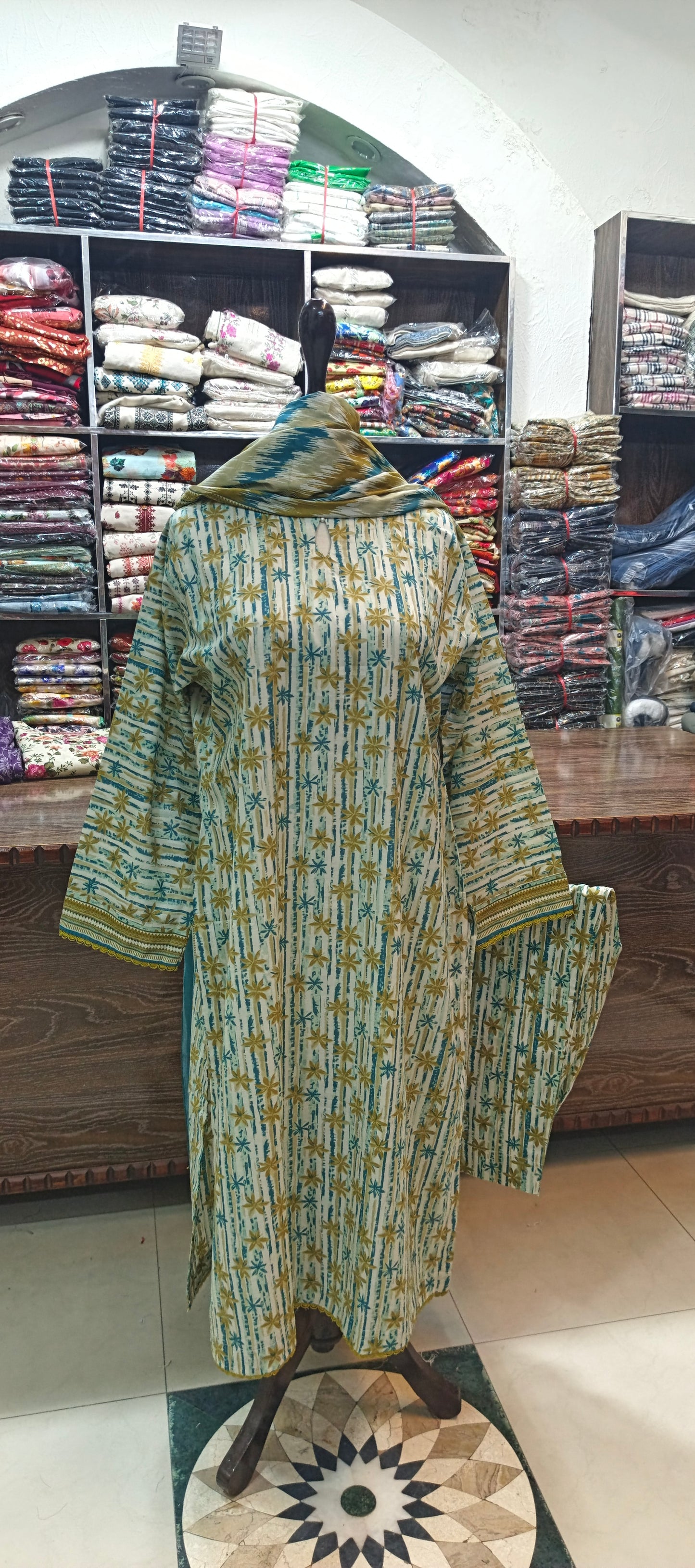 Bin saeed premium lawn stiched shirt trouser 3 pc