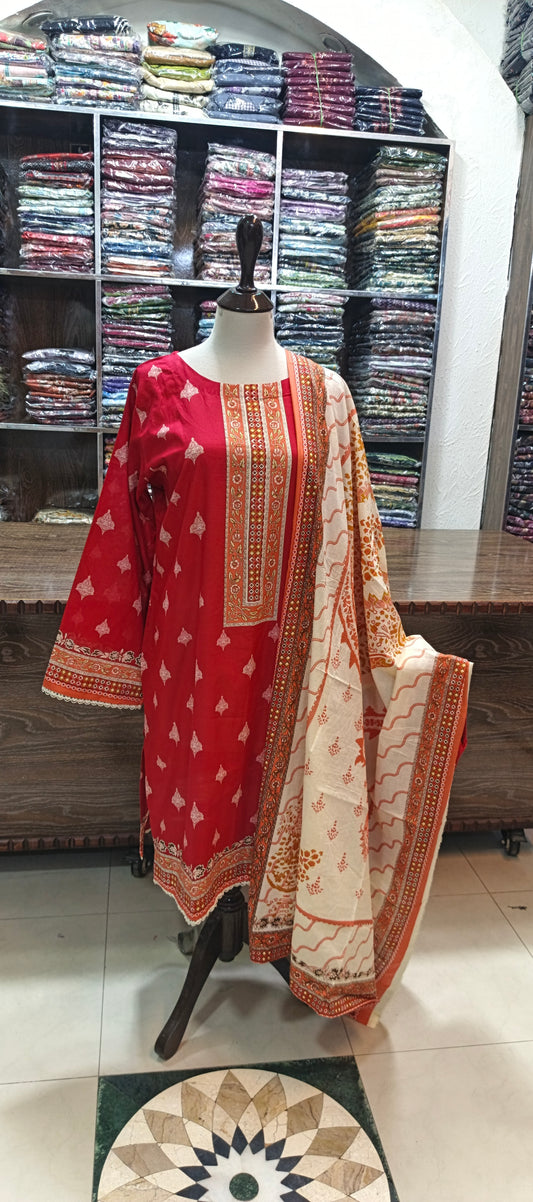 Bin saeed premium lawn stiched shalwar kameez 3pc R4