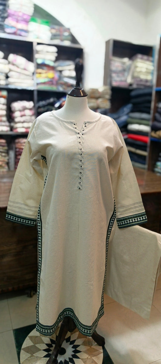 Karandi khaddar stiched 2 pc sky